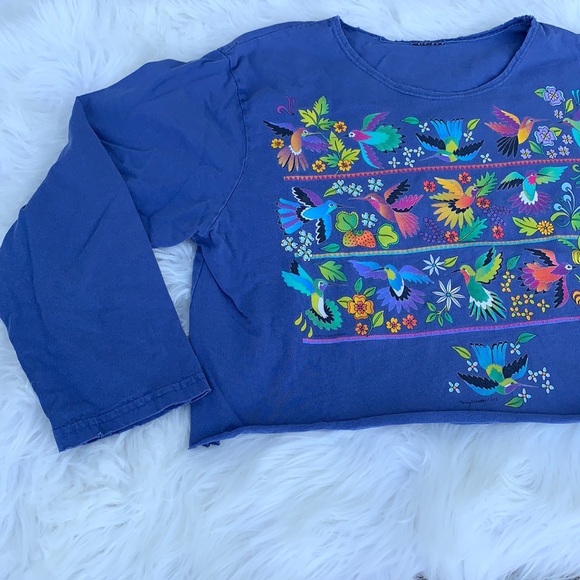 Crop cut hummingbird shirt farm core grunge - Picture 2 of 4